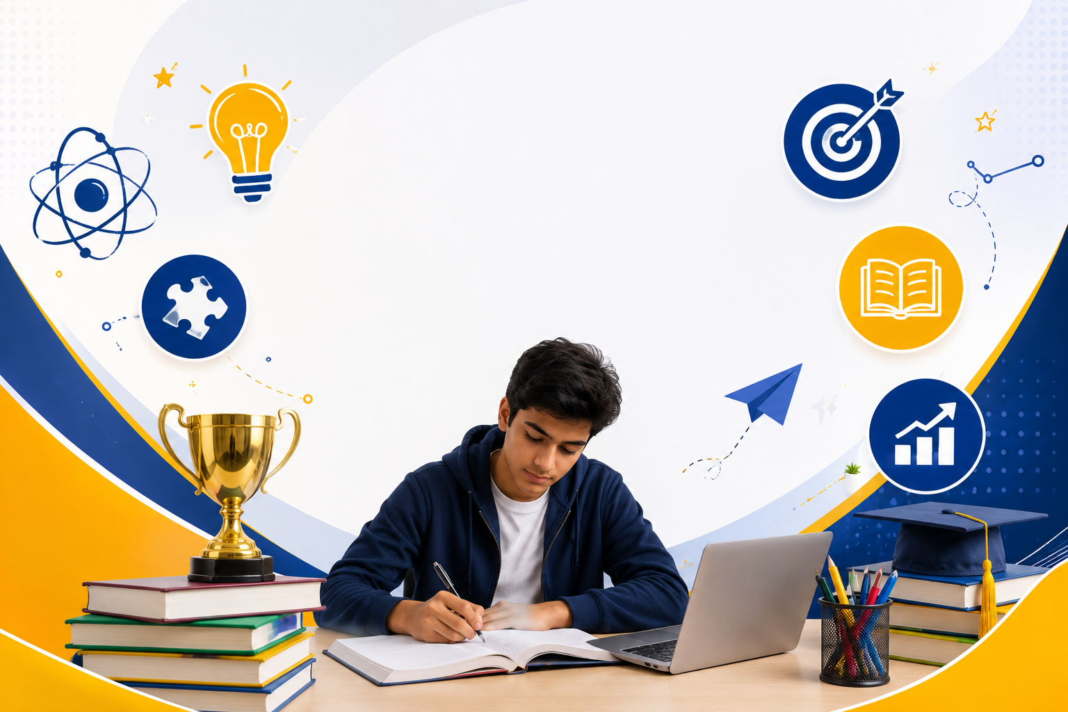 Student focused on study and success