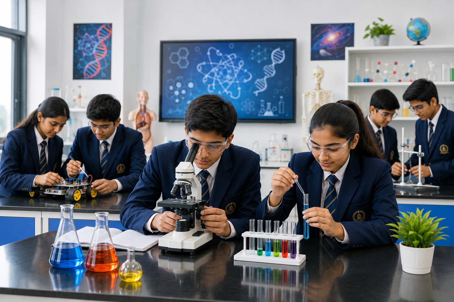 Engaging in hands-on science experiments